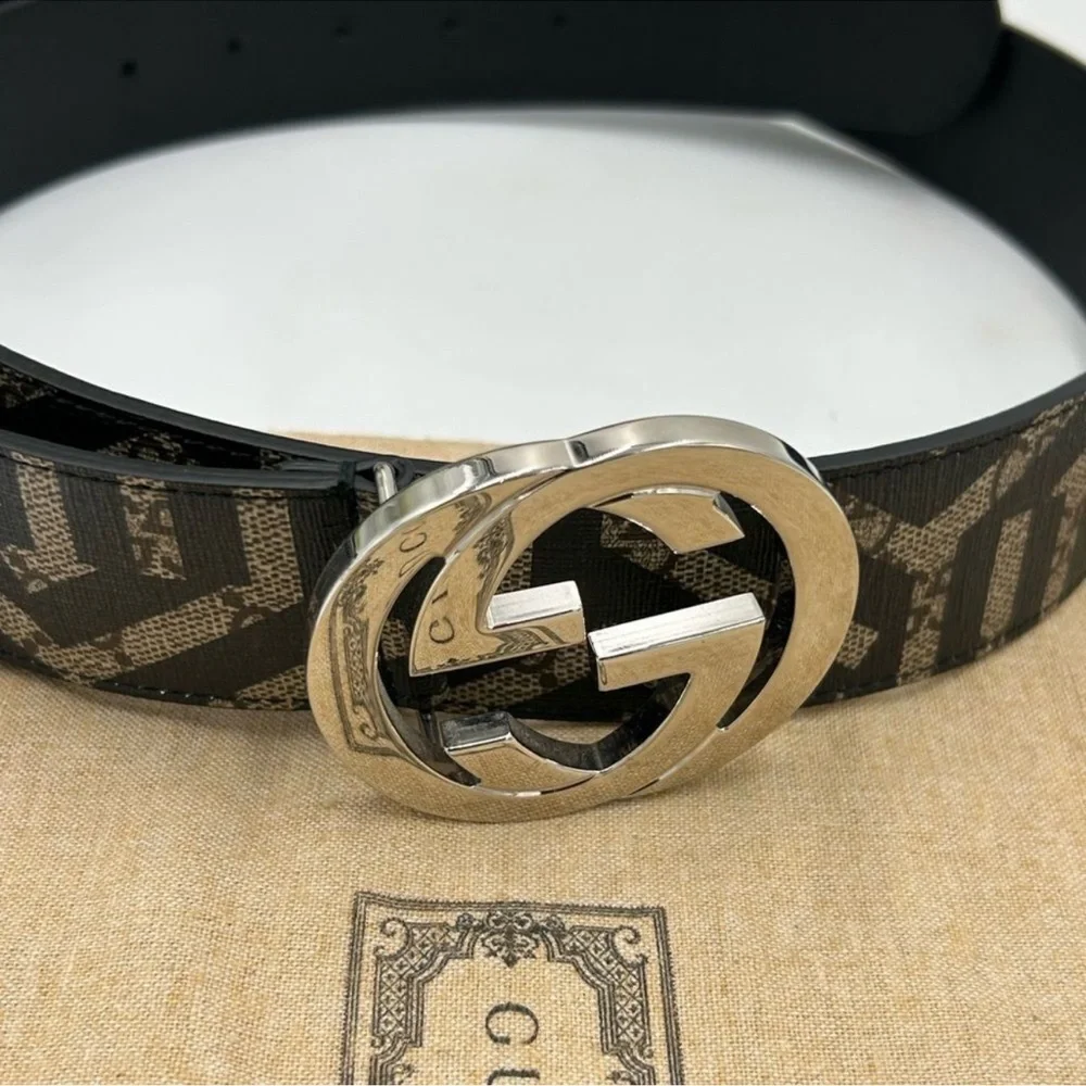 Men’s Gucci supreme GG, leather belt, size 110 cm/44 in made in Italy - Picture 3 of 6